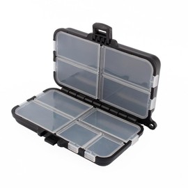 Dilwe Fishing Box, 9 Compartments Plastic box for Rigs, Hooks and Baits for Fishing, Fishing Tackle for Artificial Lures, Bait Box for Barschwobbler