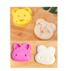 Cute Bear Design 2-Piece Sandwich Cutter Set - Portable Bread