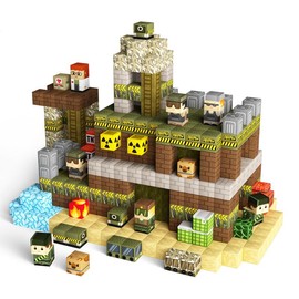 GobiDex 500PCS STEM Game-Based Recon Base Magnetic Blocks Adventure Themed Toy Set in Gift Package - Color: 100 PCS