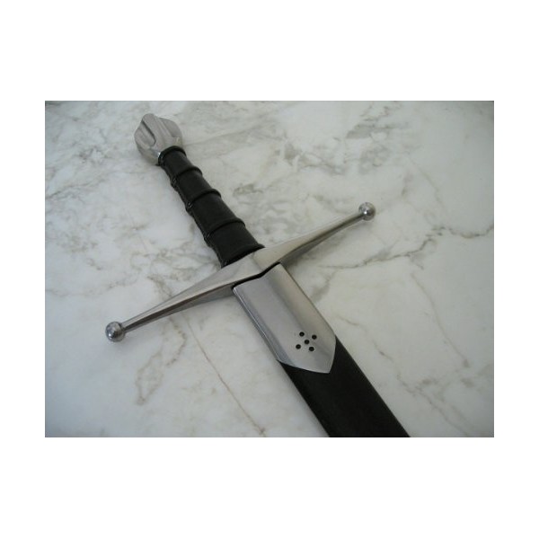 Warrior Replicas The Crecy Medieval War Full Tang Tempered Battle Ready Handmade Sharp Edge Sword with Sword Frog