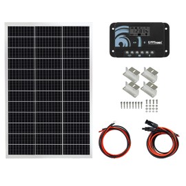 ExpertPower Solar Panel Kit | 100-watt 12-Volt Mono Solar Panel + 10A 12V/24V Solar Charge Controller, for RV, Marine, Cabin, Off-Grid DIY, Solar Projects and More