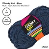 Yatsal Microfibre 3-Ply Chunky Knitting Yarn 100 g, Blue