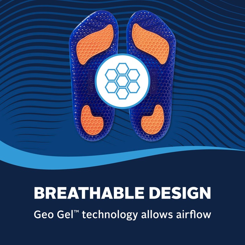 Airplus Gel Orthotic 3/4 Length Comfort and Stability Shoe Insoles