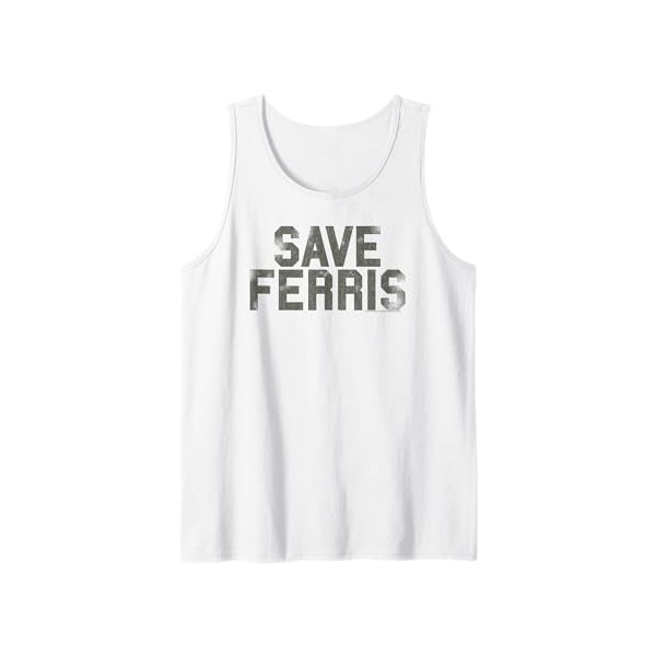 Ferris Bueller's Day Off Distressed Save Ferris Movie Tank Top