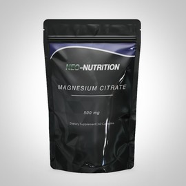 Magnesium Citrate 500MG for Calm, Relaxation, Constipation & Digestion Health Support | High Absorption Supplement with Elemental Magnesium Oxide | Non-GMO, Soy-Free | 60 Capsules