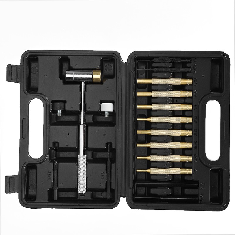 17Pcs Punch Set Mechanical Installation Round Punches Maintenance Tool Kit