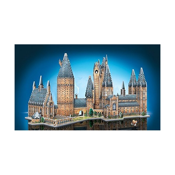 Wrebbit 3D - Harry Potter Hogwarts Castle 3D Jigsaw Puzzle, Great Hall and Astronomy Tower - Bundle of 2 - Total of 1725 Pieces