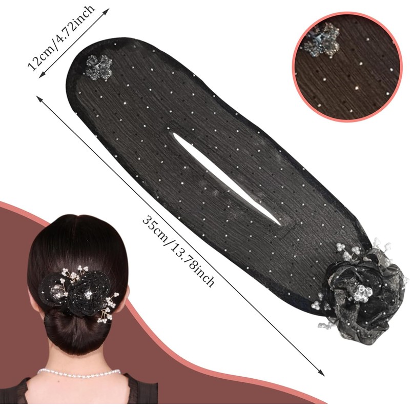Moldeador de moños herramienta para moños franceses con flores y