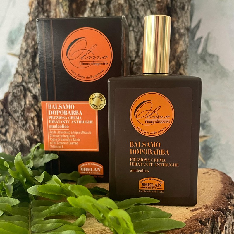 Helan, Olmo, Balsamo Dopobarba Uomo, Crema Idratante Antirughe con Acido