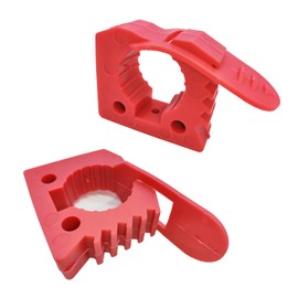 Pikioraz 2Pcs Red Roof Rack Mounting Bracket, Shovel Holder Mount for 1-1/7in to 1-4/9in Diameter Tools and Equipment, Roof Rack Mount for ATV UTV RV Van Trucks Boat Train