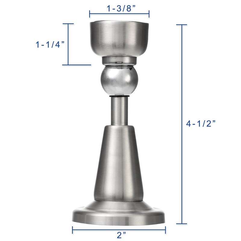 Lizavo DS-002 Stainless Steel Modern Soft-Catch Magnetic Door Stop in