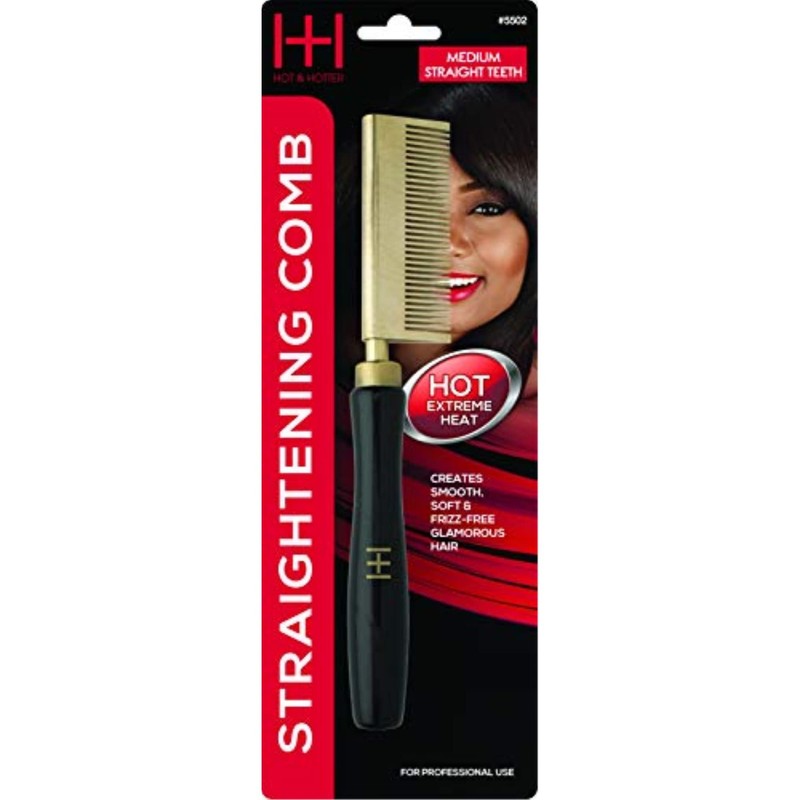 Hot & Hotter Thermal Straightening Comb - Medium Straight Teeth