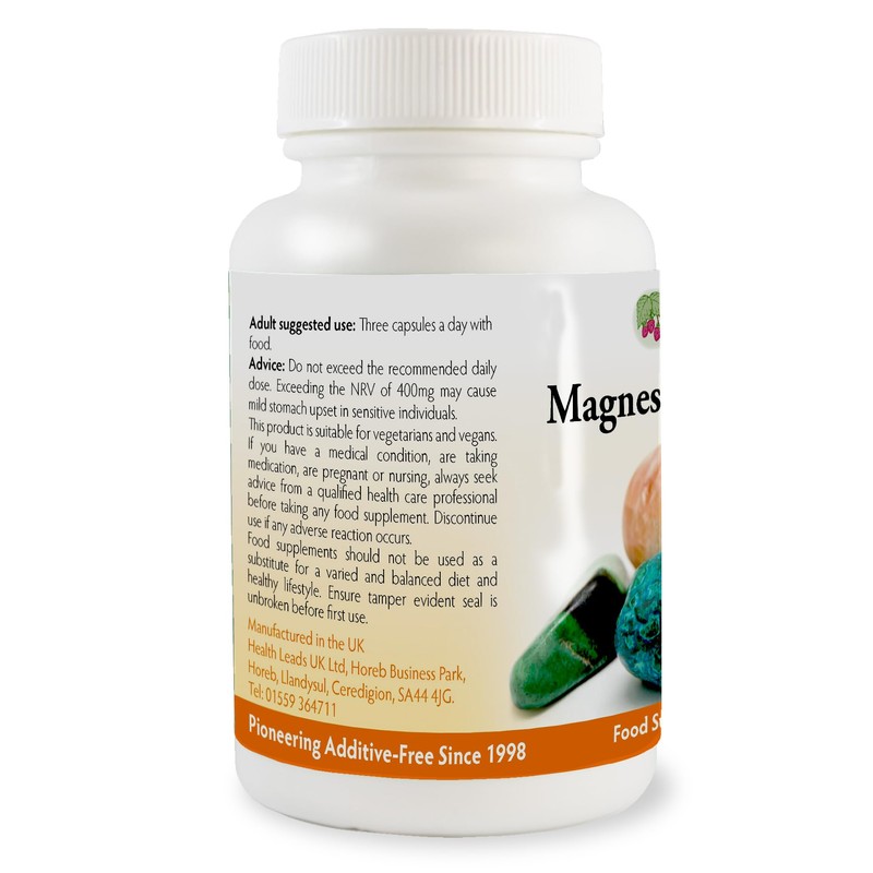 Magnesium Gluconate 500mg x 90 Capsules (100% Additive Free)
