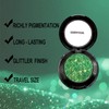 Single Green Eyeshadow, Glitter Chrome Colourful Eye Shadow Instant Color,