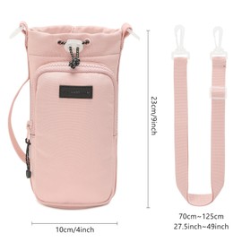 SEPWIK Water Bottle Carrier Bag with Phone Pocket 40oz Water Bottle Holder Pouch with Adjustable Strap Water Bottle Sleeve for Walking Hiking Camping Gym Scandihome Series