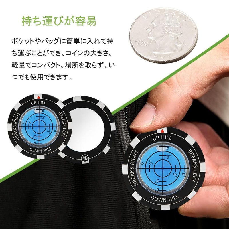 BTtime Golf Marker, Leveling Device, Round Level for Putting, High
