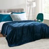 EHEYCIGA Fleece Blanket Navy Throws for Sofas Fluffy Warm Soft