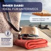 NOAH VERDE Bedspread Waffle Pique: Red, Sofa Blanket: 120 x