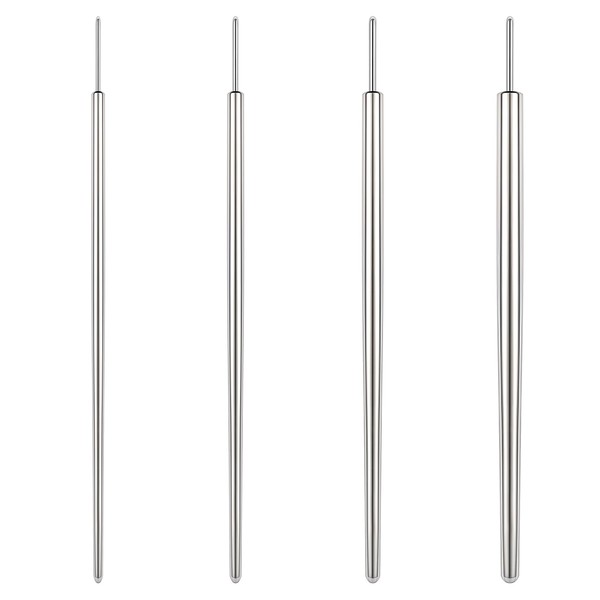 AccGin 4Pcs 316L Surgical Steel Piercing Taper Insertion 16G 18G