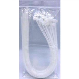 30Pcs Cable Zip Ties 450 x 4.8mm / 18 x 0.19 Inch Self-Locking Nylon Tie,50LBS Tensile Strength,Wraps Cord Management,Plastic Heavy Long Wire Toes for Office,Garden,Outdoor,White/Clear 45cm x 0.48cm