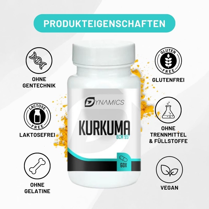 Kurkuma BCM-95® – Hochdosiert & vegan – 500mg Curcuma longa