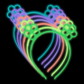 Rhoxshy Glow in the Dark Headbands, Light Up Headband 6-Pack Glow Headbands for Party Plum Blossom Luminous Hair Band Sunlight-Activated Hair Hoops Light Up Tiara Glowing Hairband for Women