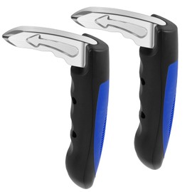 2Pcs Car Door Assist Handle, 3 in 1 Multifunction Portable Vehicle Support Handle Seatbelt Cutter Window Breaker, Car Door Handle Assist for Elderly and Car Emergency Tool (Blue)