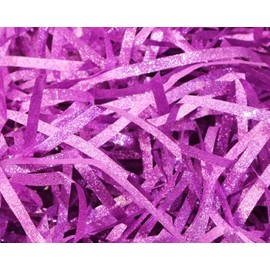 ONLYKXY 100G Plastic Raffia Grass Filler Gift Wrap Crinkle Paper Colorful Basket Stuffing Paper Hamper Shreds for Gift Baskets Bridesmaid Proposal Boxes Confetti Paper (Purple)