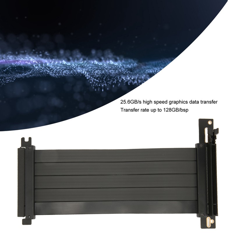 PCIE 4.0 X16 Riser Cable High Speed Flexible 90 Degree