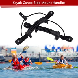 YHTIMIOX 2 Pack Kayak Carry handle with Bungee Cord Paddle Holder Kayak Canoe Side Mount handles Replacement Kayak Handles for Kayaks Boat Suitcase Luggage