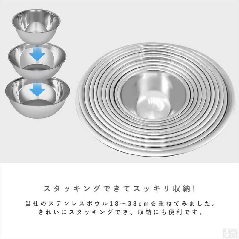 Commercial Stainless Steel Bowl, 6.3 inches (16 cm), Approx. 0.4
