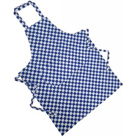 Nightwear Heaven 100% UK Made Chefs Check Aprons - 4 Colours Blue