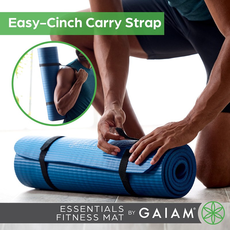Gaiam Essentials Thick Yoga Mat Fitness & Exercise Mat with