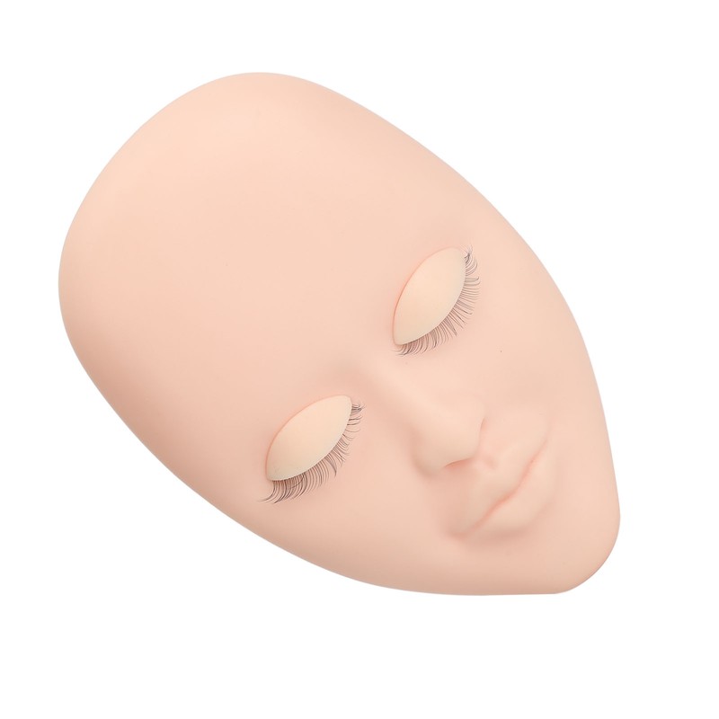 Lash Mannequin Face 3 Pairs Removable Eyelids Eyelash Extension Practice
