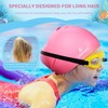 Kids Long Hair Swim Cap for Girls Boys, 3 Size