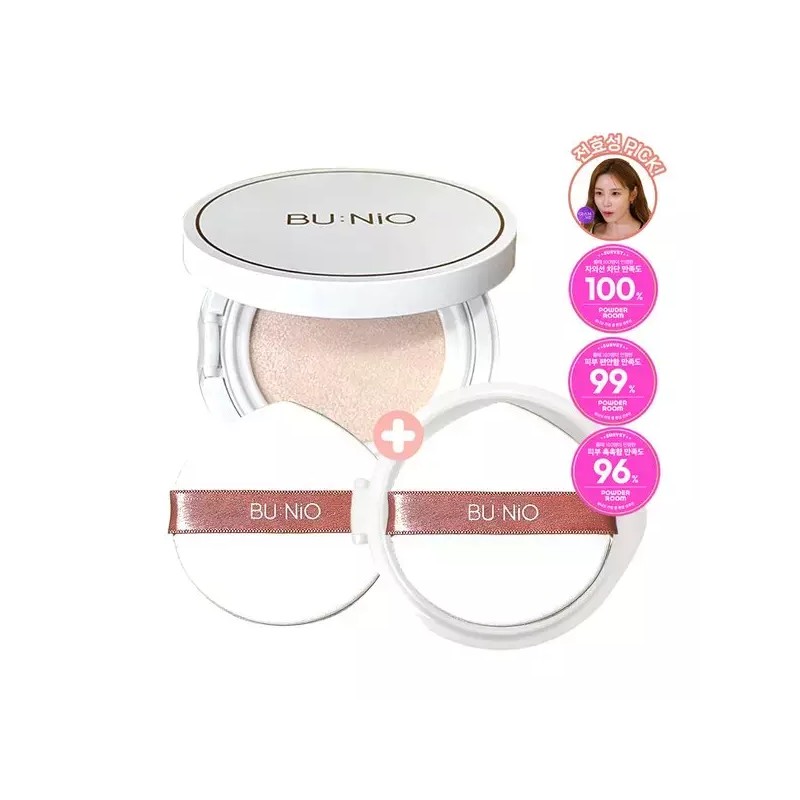 Bunio [뷰니오] 카밍 쿨 톤업 선쿠션 25g (본품+리필) SPF50+ PA++++