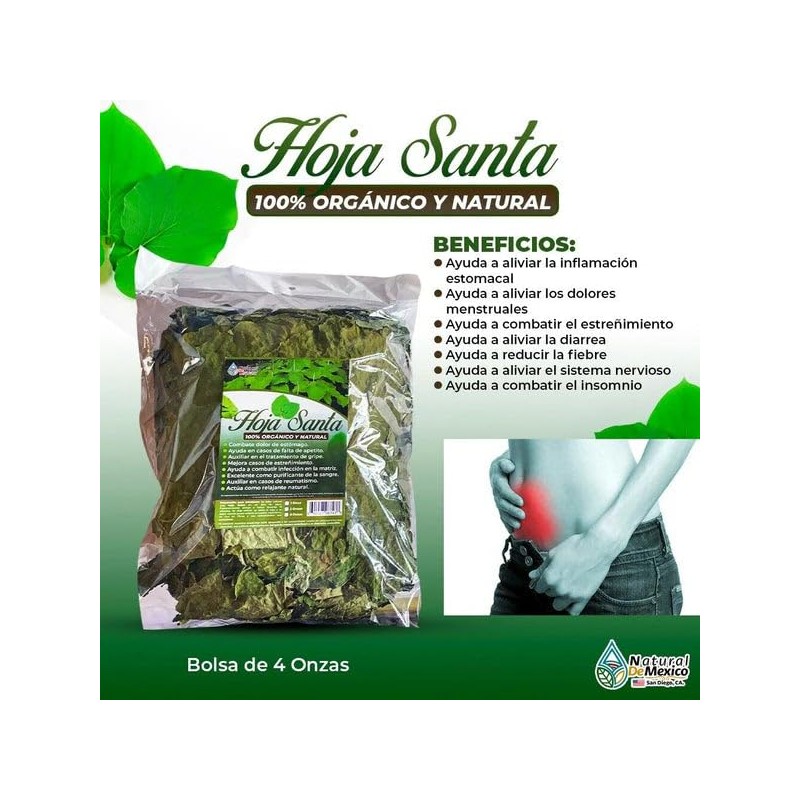 Natural de Mexico Hoja Santa 4 onzas Te Tea 4