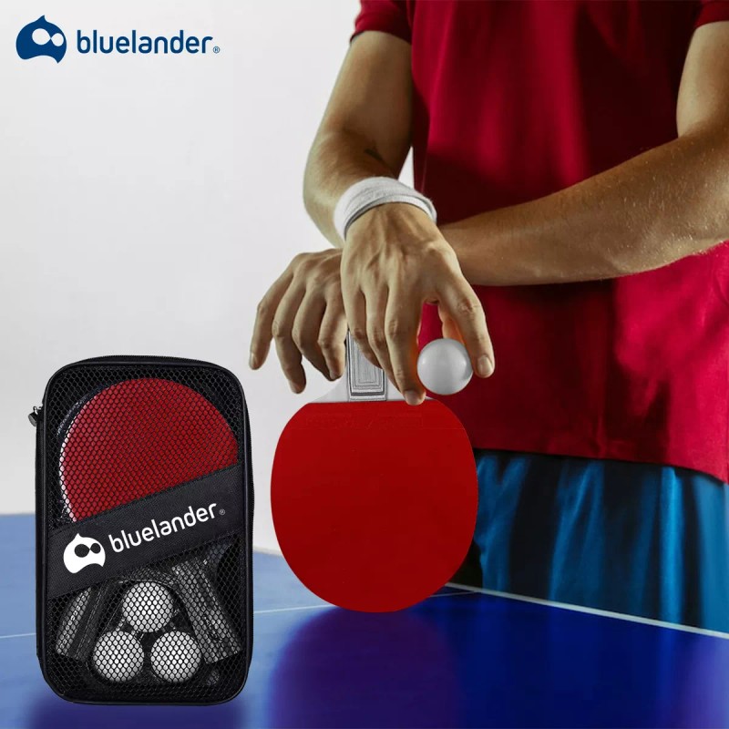 Bluelander Set De Raquetas Ping Pong Pelotas Profesional Tenis De