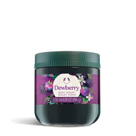 The Body Shop Dewberry Body Yogurt (1x 200ml) Lightweight Gel-Cream Body Moisturiser for 48-Hour Hydration, Fast-Absorbing Fruity and Floral Body Lotion with Community Fair Trade Almond Milk, Vegan