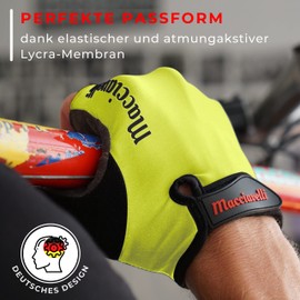 MACCIAVELLI Cycling Gloves Men Women - Half Finger MTB Cycling Gloves - Summer Cycling Gloves for Mountain Bike, Road Bike & Downhill
