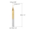 sourcing map 10Pcs 0.2mm Titanium Coat Carbide End Mill Engraving