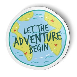 Let The Adventure Begin - Magnet - Car Fridge Locker - 3"