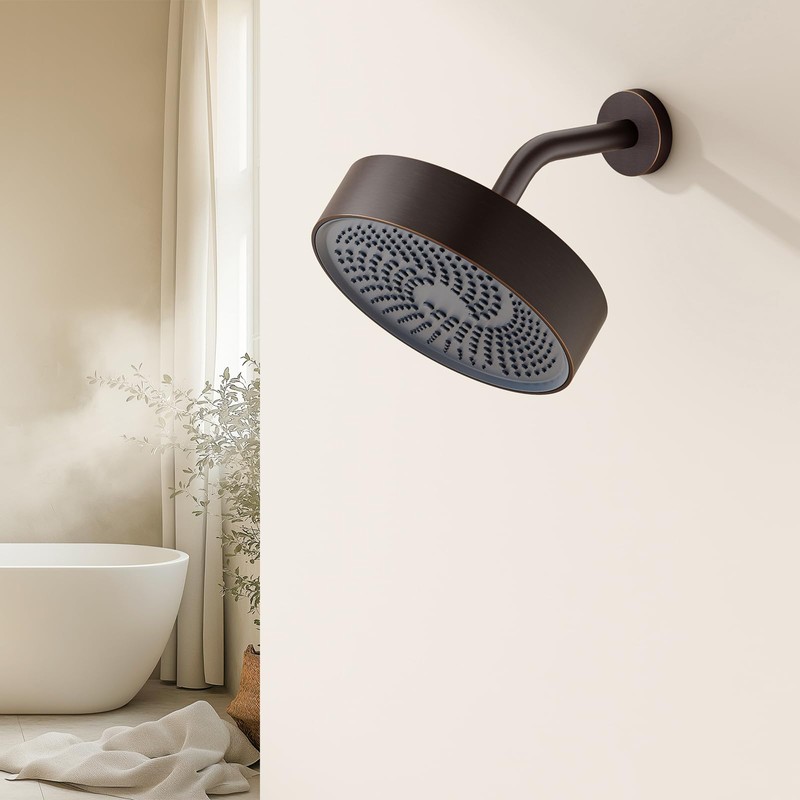 AULEEND，high pressure shower heads，with Anti-Clog Rubber Jets - 360° Rotation