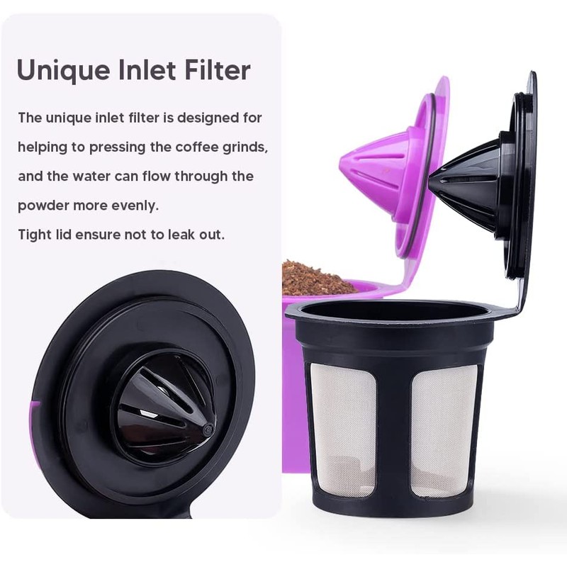 Reusable k Cups for Kerig with Bottom Mesh, Reusable Coffee