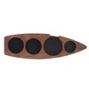 Boat Shape Coffee Tamper Holder Walnut Wood Coffee Distributor Holder