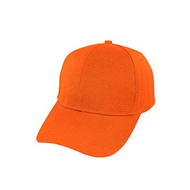 JDH-1 Adjustable Classic Sports Solid Color Baseball Cap Soft Breathable Unisex Adult Kids - orange
