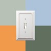 Amerelle Savannah Single Rocker Wood Wallplate in Distressed White