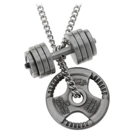 Shields of Strength Men's Antique Finish Combo Necklace-Phil 4:13 Stack Plate/Phil 4:13 Grip Plate