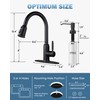 Bronze Kitchen Faucet with Soap Dispenser, WOWOW Stainless Steel Kitchen
