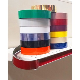 Decorative Gondola Shelving Vinyl Insert for Ticket Channel 130 FT. x 1.25 in. - Red